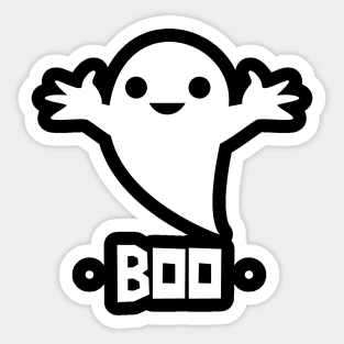 Spooky Cute Boo Ghost Design Sticker